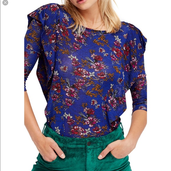 Free People Tops - Free people blue Dock street Top